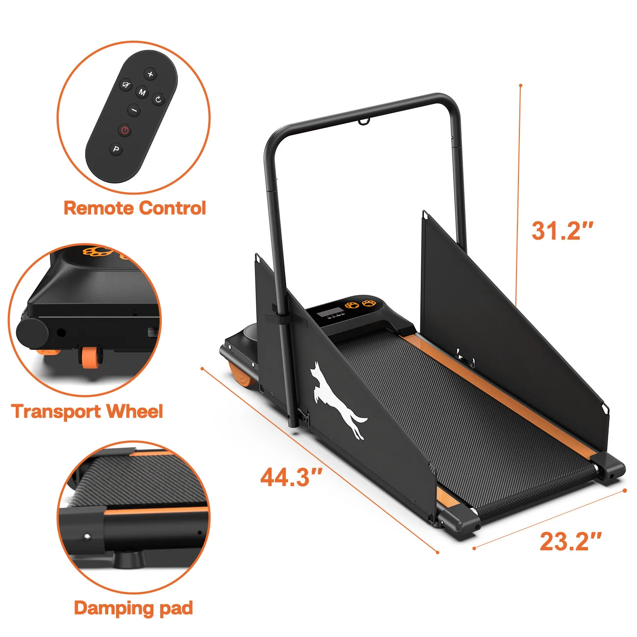 Pet Dog Treadmill Portable Exercise Treadmill Running Machine for Small and Medium Dog Breeds