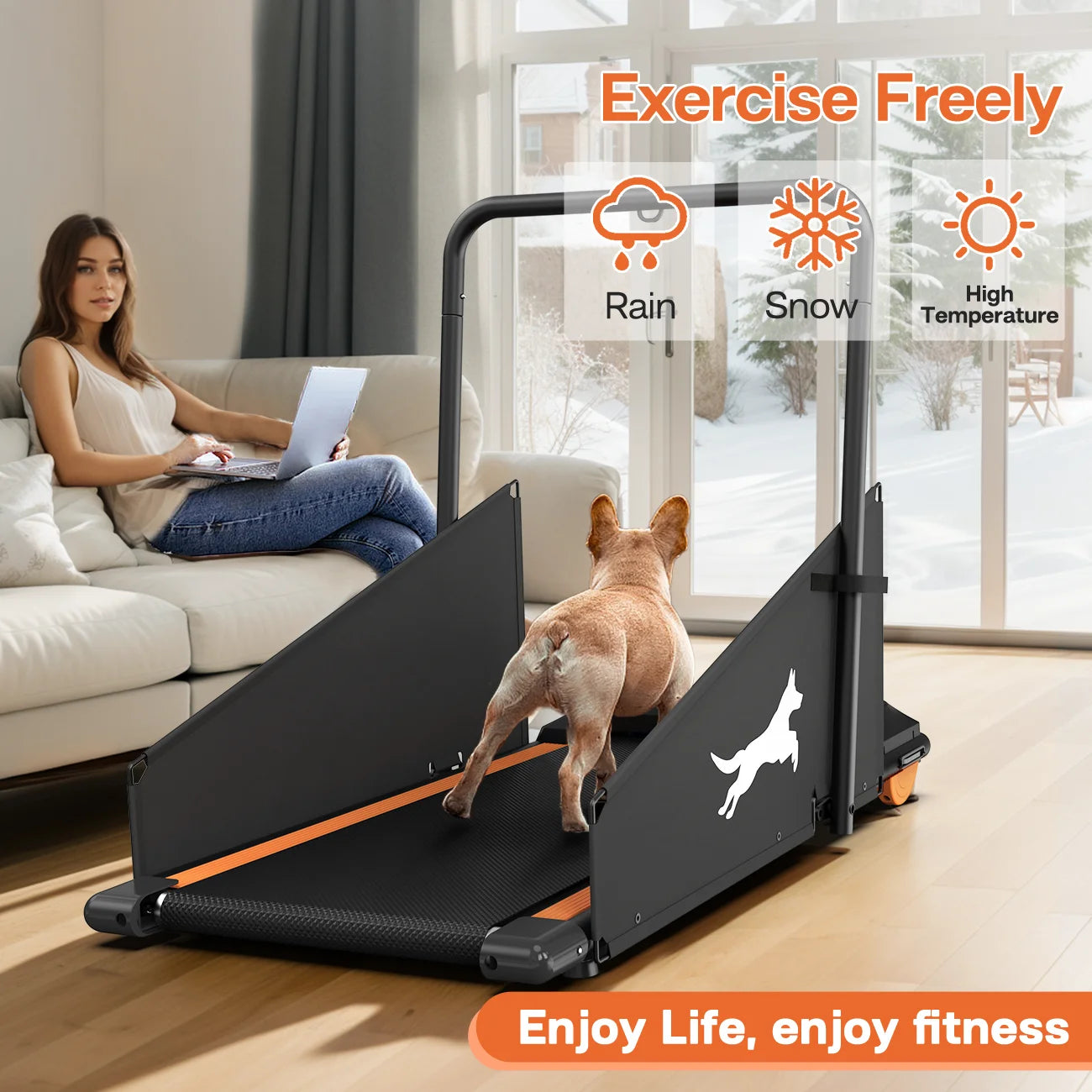 Pet Dog Treadmill Portable Exercise Treadmill Running Machine for Small and Medium Dog Breeds