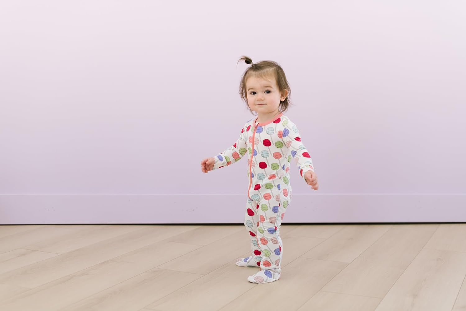 Kickee Zip-Up Footie for Babies & Toddlers – Viscose from Bamboo Sleepwear with Built-In Hand Covers and Grippy Feet