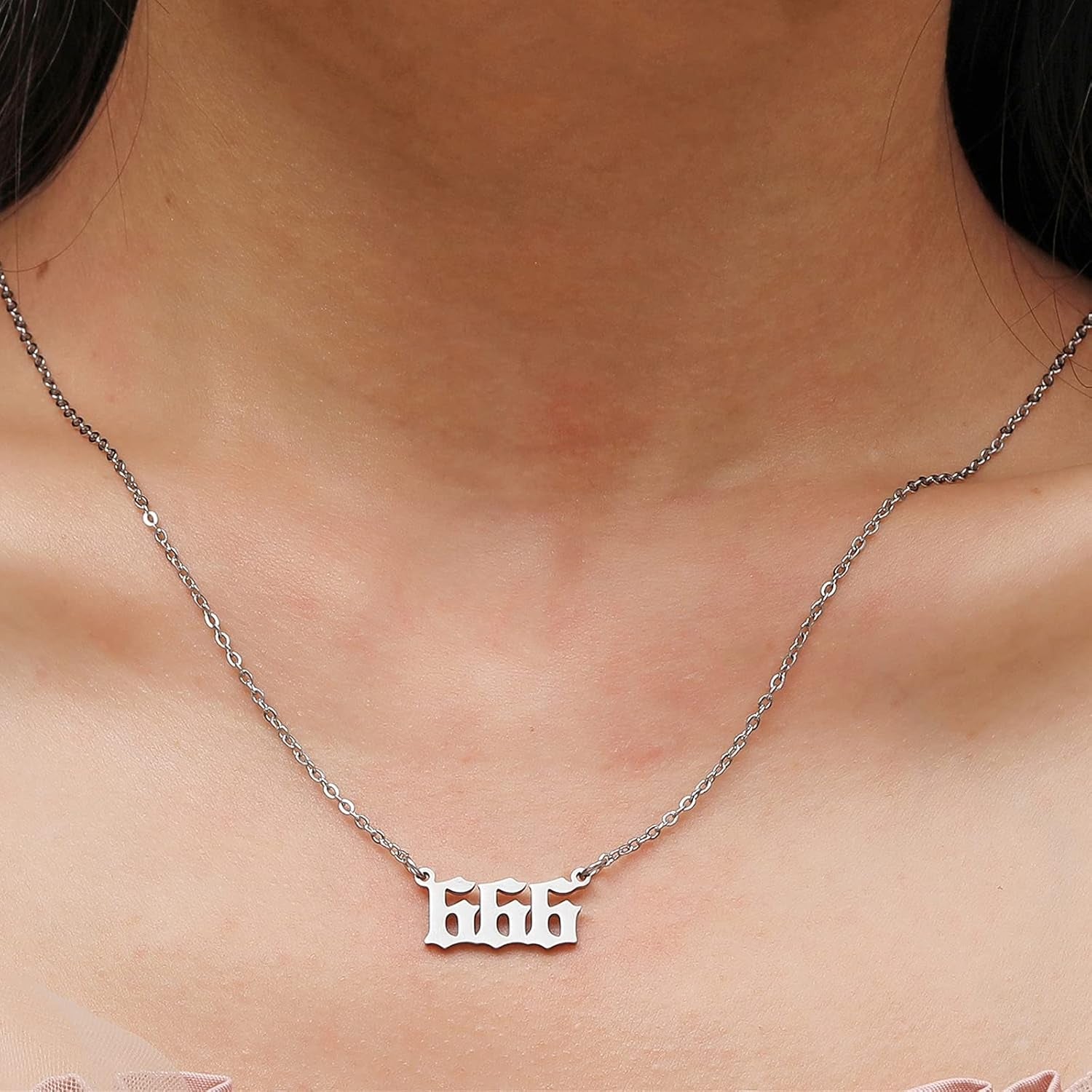 Angel Number Necklace for Women,Dainty Gold Plated Number 000 1111 111 222 333 444 555 666 777 888 999 Pendants Choker Chain Numerology Jewelry Necklace Gifts for Women Girls