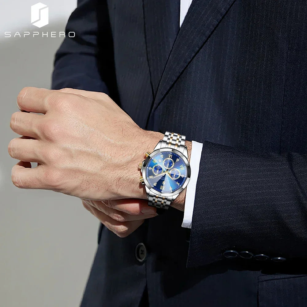 Men Watch Diamond Mirror Luxury Waterproof Watch 2025 New Quartz Watch Diamond Dial Clock Gift Wristwatch Reloj Hombr