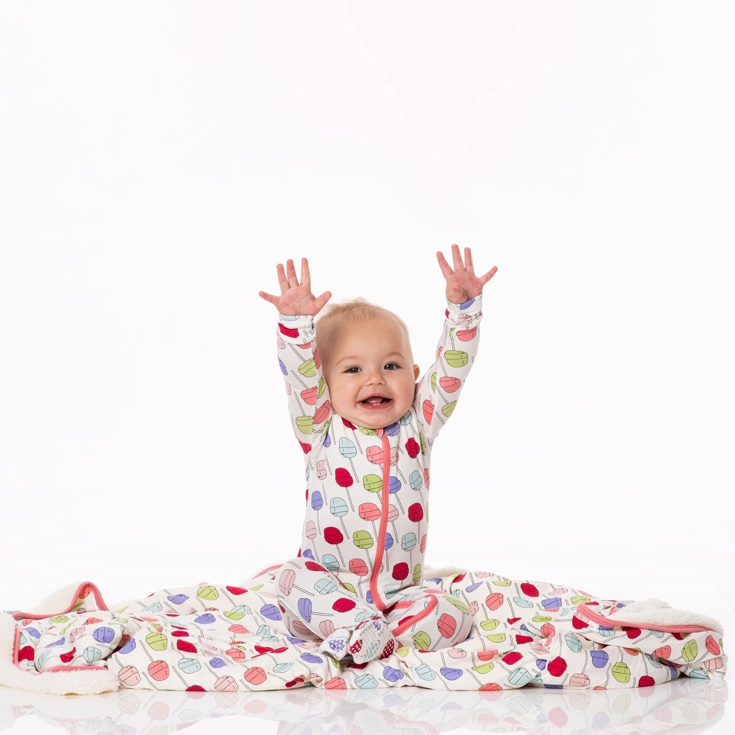 Kickee Zip-Up Footie for Babies & Toddlers – Viscose from Bamboo Sleepwear with Built-In Hand Covers and Grippy Feet