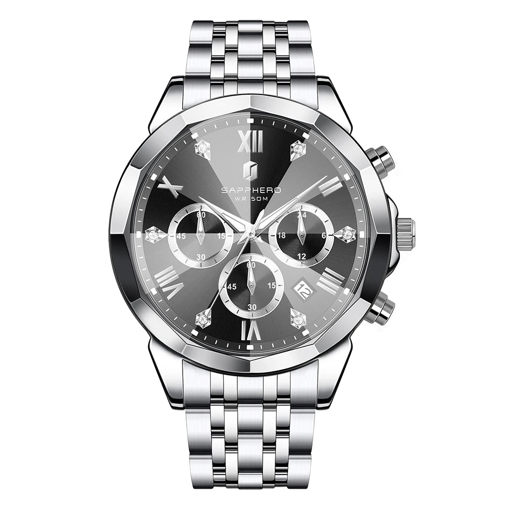Men Watch Diamond Mirror Luxury Waterproof Watch 2025 New Quartz Watch Diamond Dial Clock Gift Wristwatch Reloj Hombr