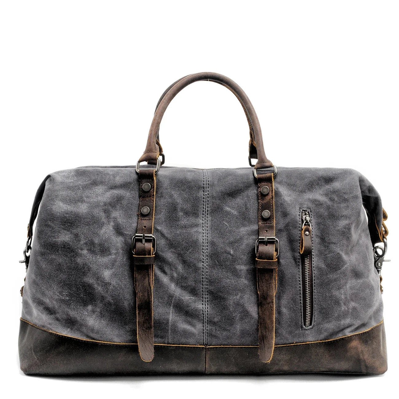 Men Travel Bags M Hand Luggage Bags Canvas Leather Travel Duffel Bags Shoulder Bags Large Capacity Weekend Overnight