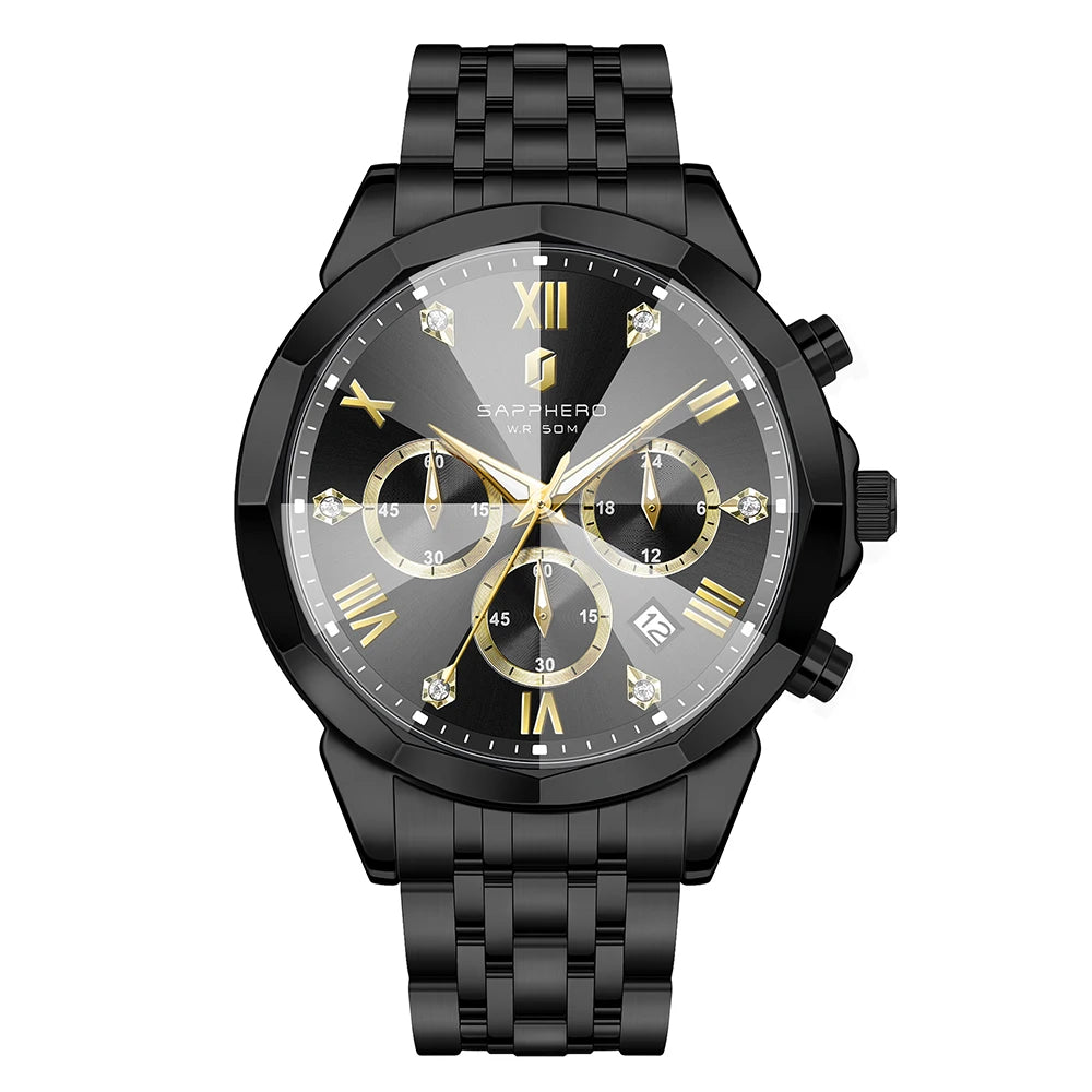 Men Watch Diamond Mirror Luxury Waterproof Watch 2025 New Quartz Watch Diamond Dial Clock Gift Wristwatch Reloj Hombr