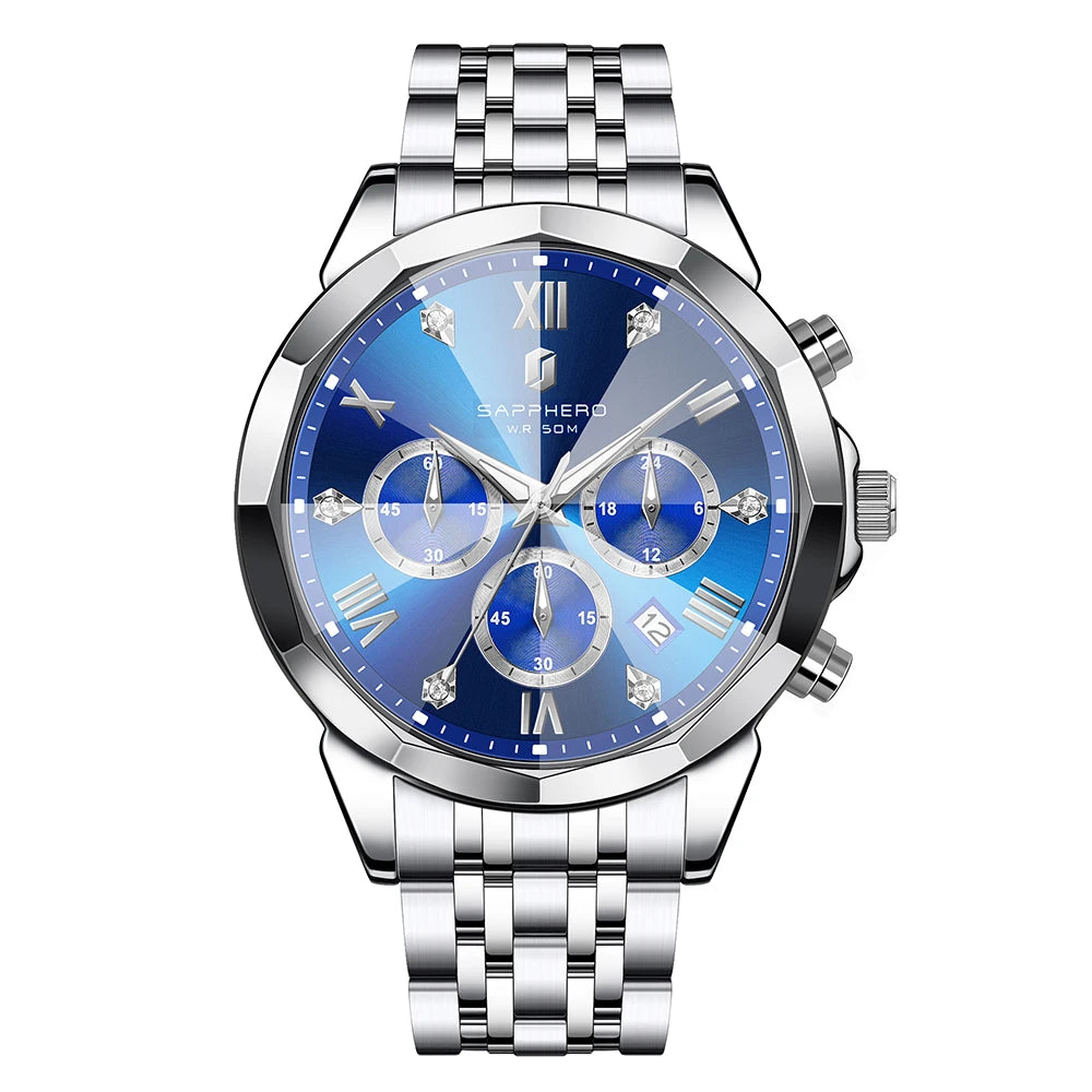 Men Watch Diamond Mirror Luxury Waterproof Watch 2025 New Quartz Watch Diamond Dial Clock Gift Wristwatch Reloj Hombr