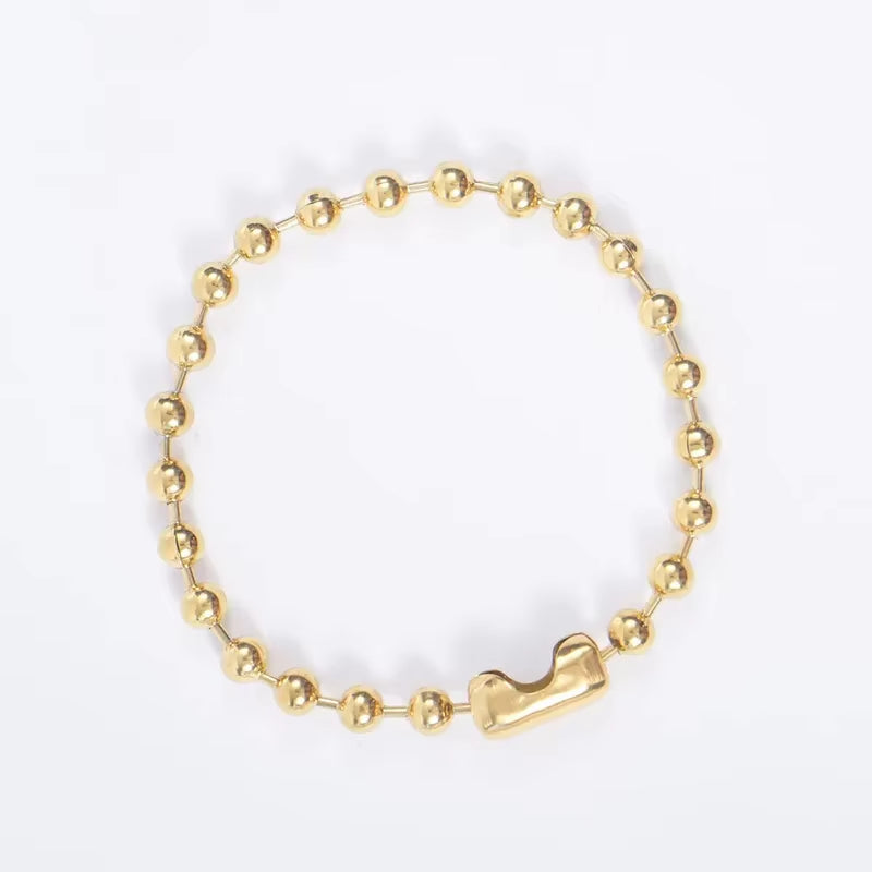 Stainless Steel Heart Necklaces for Women 6Mm Gold/Silver Color Metal Ball Bead Chain Choker Collier Femme Valentine&