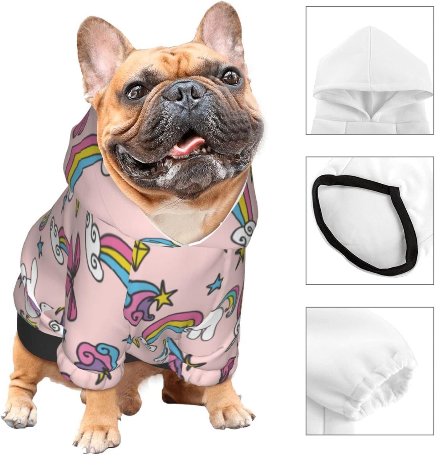 Unicorn Miniature Pets Clothes Durable Dog Unicorn Hoodies Coat Costume Pet Winter Sweatshirt for Small Dogs Pets