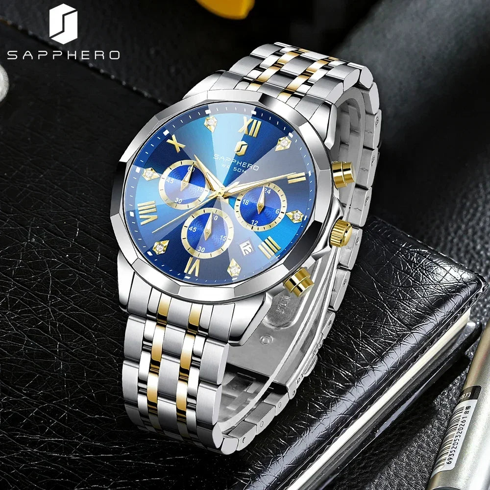 Men Watch Diamond Mirror Luxury Waterproof Watch 2025 New Quartz Watch Diamond Dial Clock Gift Wristwatch Reloj Hombr