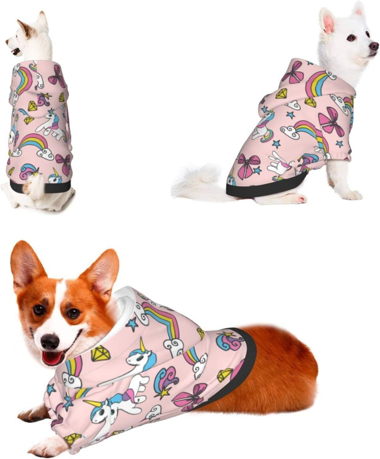 Unicorn Miniature Pets Clothes Durable Dog Unicorn Hoodies Coat Costume Pet Winter Sweatshirt for Small Dogs Pets