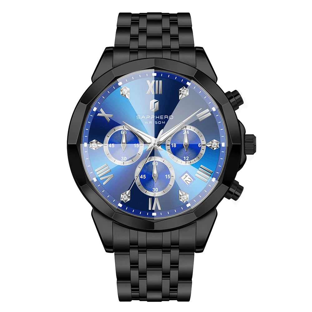 Men Watch Diamond Mirror Luxury Waterproof Watch 2025 New Quartz Watch Diamond Dial Clock Gift Wristwatch Reloj Hombr