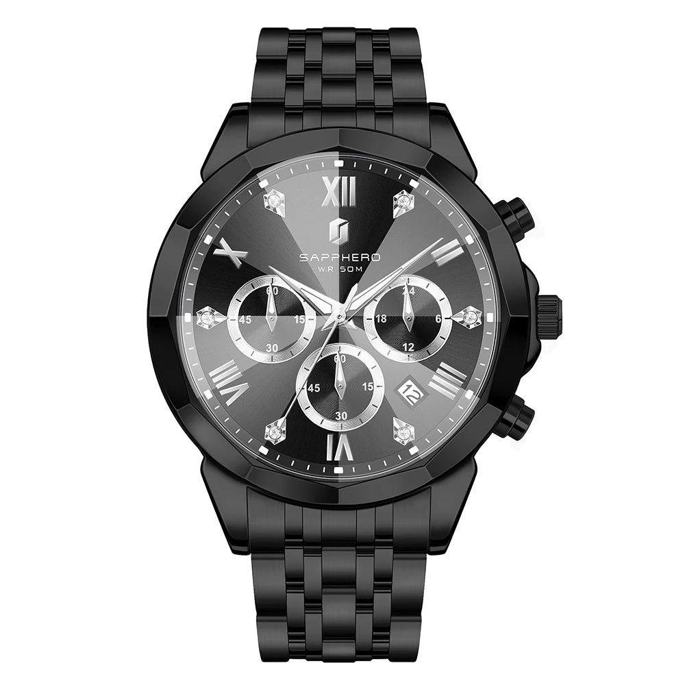 Men Watch Diamond Mirror Luxury Waterproof Watch 2025 New Quartz Watch Diamond Dial Clock Gift Wristwatch Reloj Hombr
