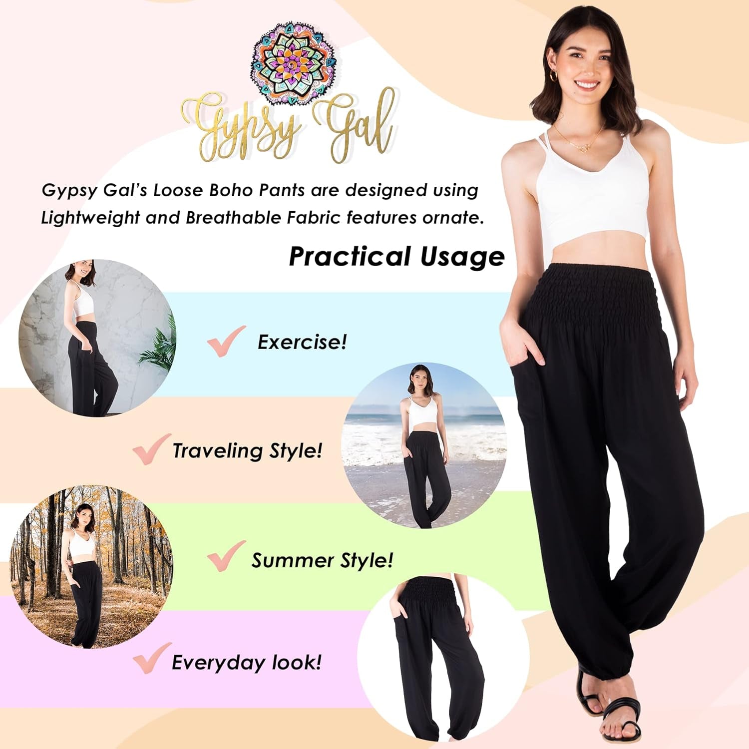Women Boho Harem Pants Yoga Hippie Summer Clothing
