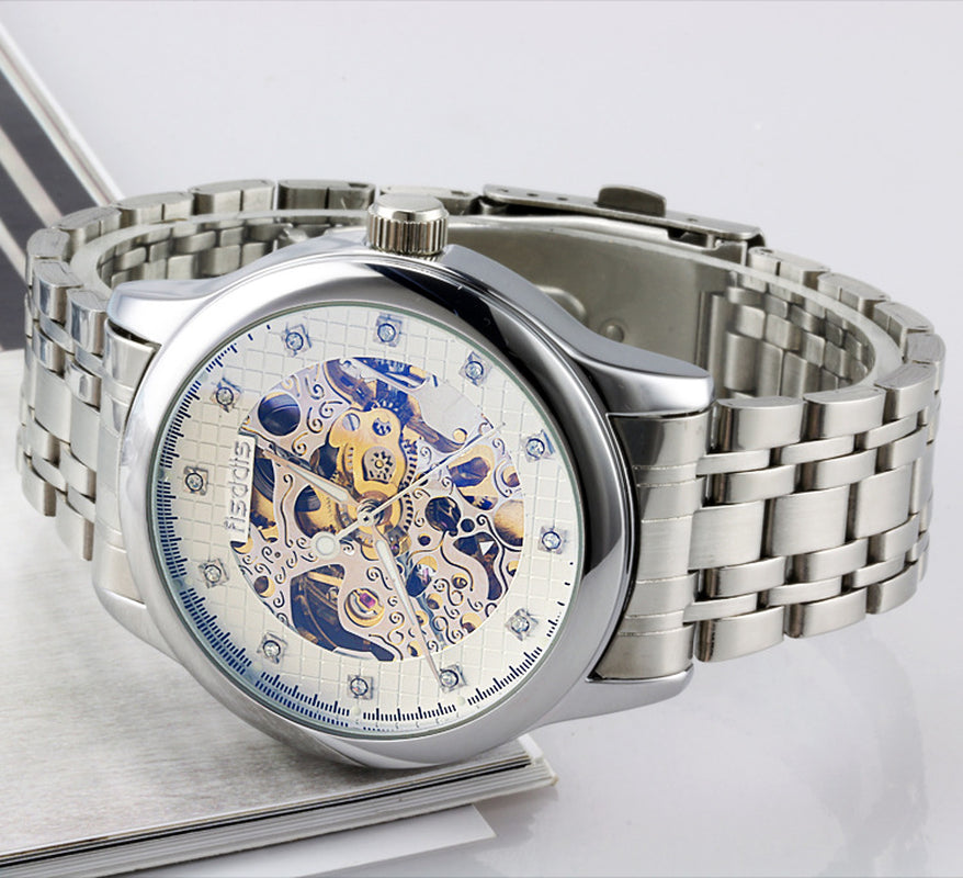 New Foreign Trade Luminous Mechanical Watches, Automatic Hollowing, Men&