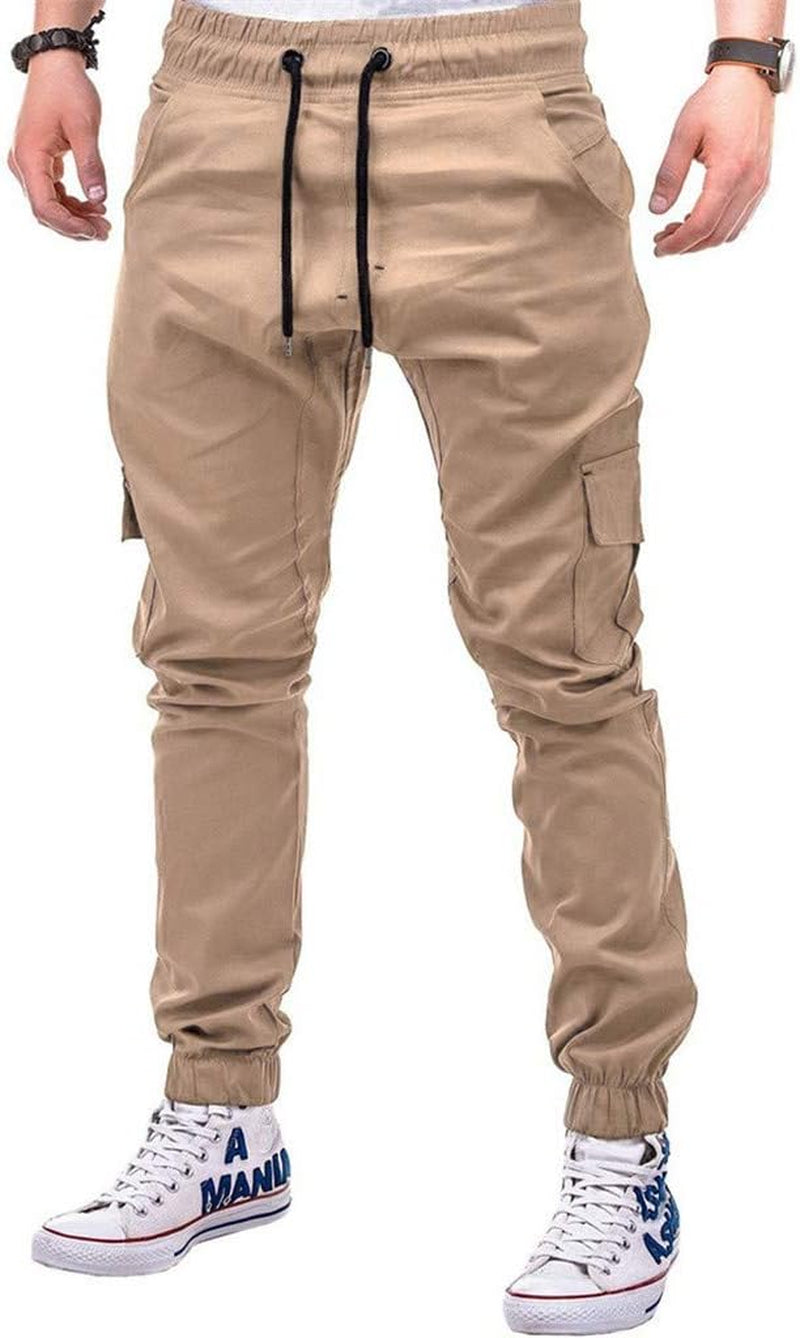 Pants for Men Slim Fit, Classic Resistant Flat Front Fit Wrinkle Chino Pant Khaki