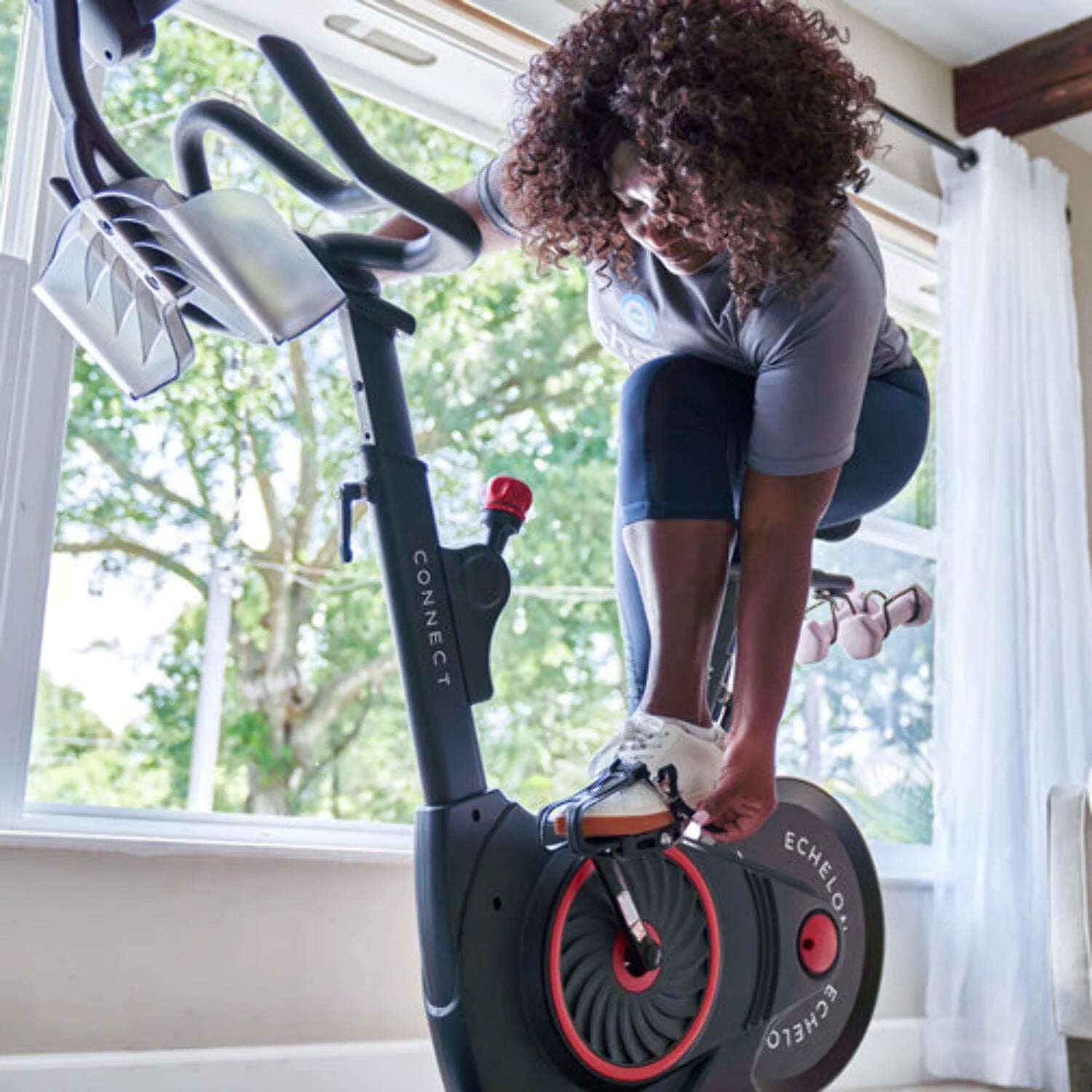 Connect EX-5 Smart Bike, Bluetooth, Adjustable Handlebars, 32 Resistance Levels
