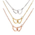 Double Heart Name Necklace - Couples Necklace