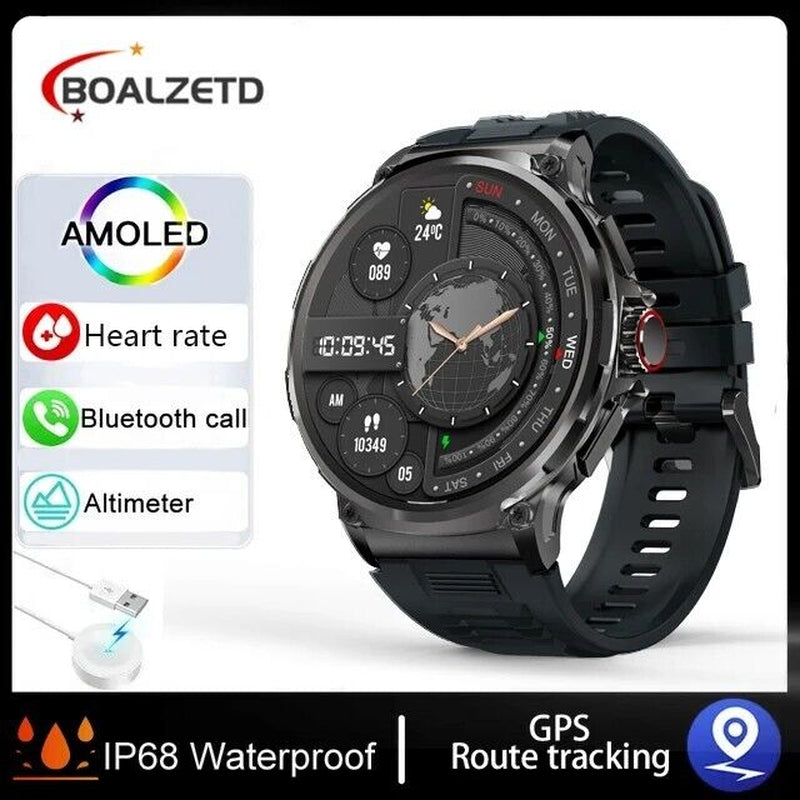 1.85&quot; Ultra HD Smartwatch GPS Bluetooth Call Health Monitoring Watch Gym Gift