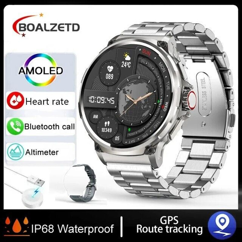 1.85&quot; Ultra HD Smartwatch GPS Bluetooth Call Health Monitoring Watch Gym Gift