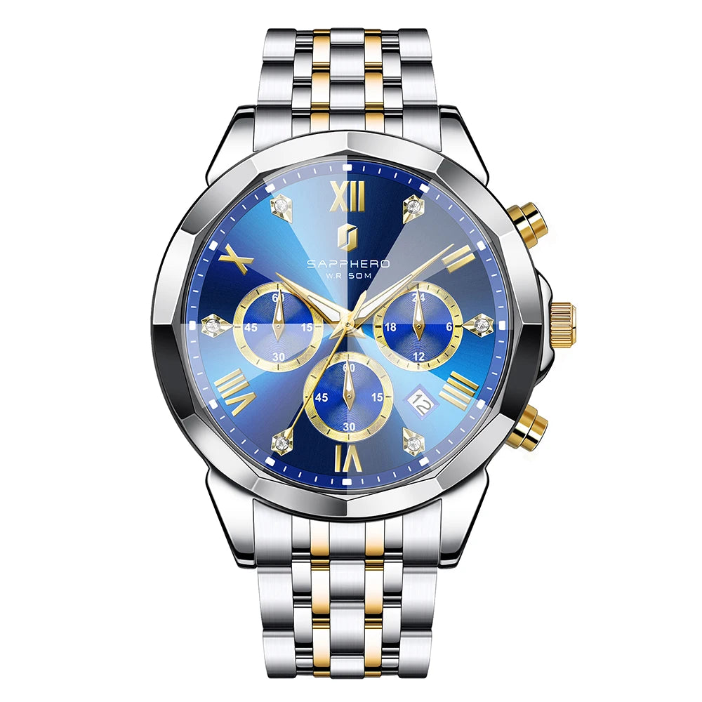 Men Watch Diamond Mirror Luxury Waterproof Watch 2025 New Quartz Watch Diamond Dial Clock Gift Wristwatch Reloj Hombr