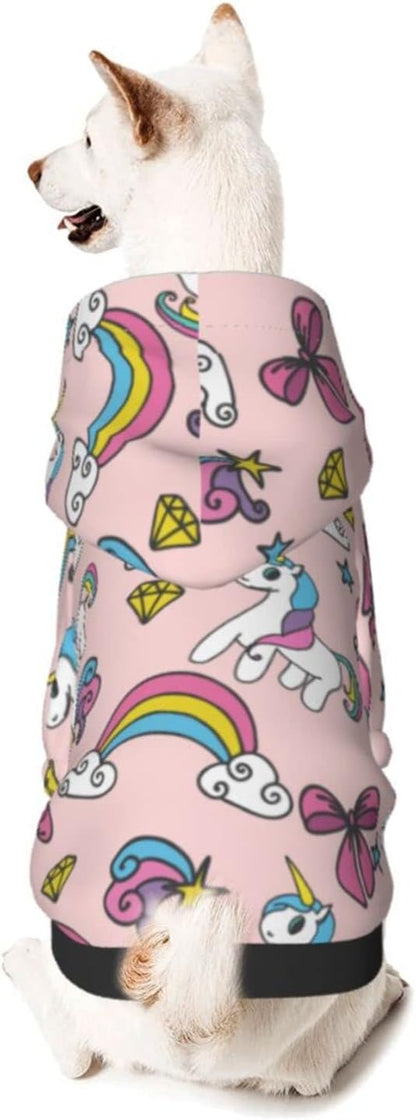 Unicorn Miniature Pets Clothes Durable Dog Unicorn Hoodies Coat Costume Pet Winter Sweatshirt for Small Dogs Pets