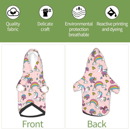 Unicorn Miniature Pets Clothes Durable Dog Unicorn Hoodies Coat Costume Pet Winter Sweatshirt for Small Dogs Pets