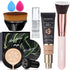Mushroom Head Air Cushion CC Cream Natural Foundation,Phoera CC Cream Foundation with Spf,Color Correcting anti Aging Hydrating Serum,Phoera Face Primer (
