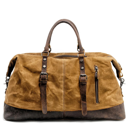 Men Travel Bags M Hand Luggage Bags Canvas Leather Travel Duffel Bags Shoulder Bags Large Capacity Weekend Overnight