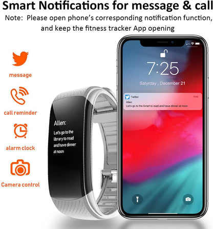 Fitness Tracker with 2 Watch Bands, Waterproof Activity Tracker for Women Men and Teens, Health Tracker Smartwatch with Heart Rate Monitor Sleep Tracker Pedometer Call &amp; Message Notification