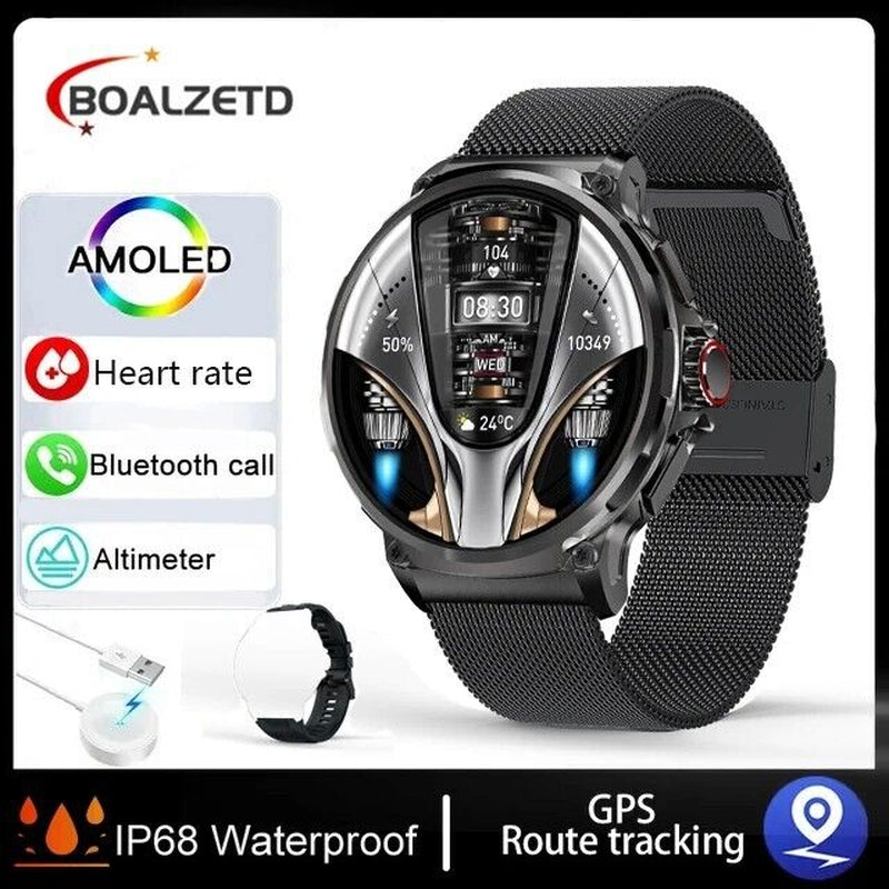 1.85&quot; Ultra HD Smartwatch GPS Bluetooth Call Health Monitoring Watch Gym Gift