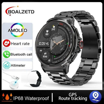 1.85&quot; Ultra HD Smartwatch GPS Bluetooth Call Health Monitoring Watch Gym Gift