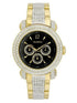 Adult Male Gents 3-Subdial Double Layer Watch Gold-Tone (FG507S)