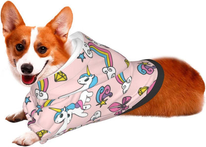 Unicorn Miniature Pets Clothes Durable Dog Unicorn Hoodies Coat Costume Pet Winter Sweatshirt for Small Dogs Pets