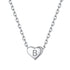 Dainty Initial Heart Necklace Trendy 925 Sterling Silver Cute Heart Pendant Choker Necklaces Letter Jewelry Gifts for Women