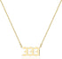 Angel Number Necklace for Women, 18K Gold Plated 000 111 222 333 444 555 666 777 888 999 Necklace Numerology Jewelry