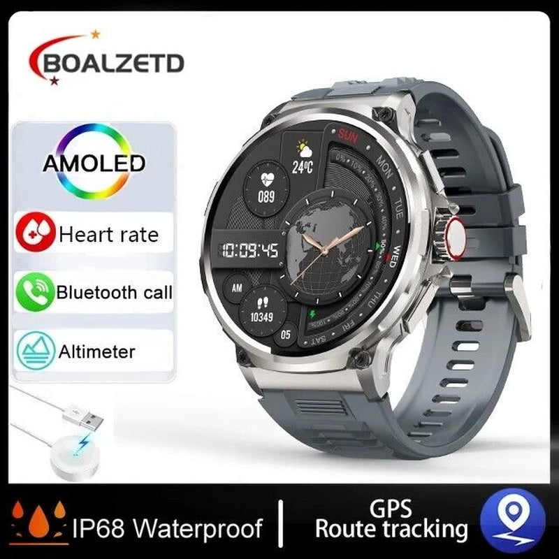1.85&quot; Ultra HD Smartwatch GPS Bluetooth Call Health Monitoring Watch Gym Gift