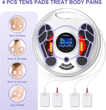 EMS &amp; TENS Foot Stimulator Massager-Fsa or HSA Eligible-Electric Foot Stimulator with Remote Control Improves Circulation, Feet Legs Nerve Muscle Stimulator Relieves Body Pains, Neuropathy