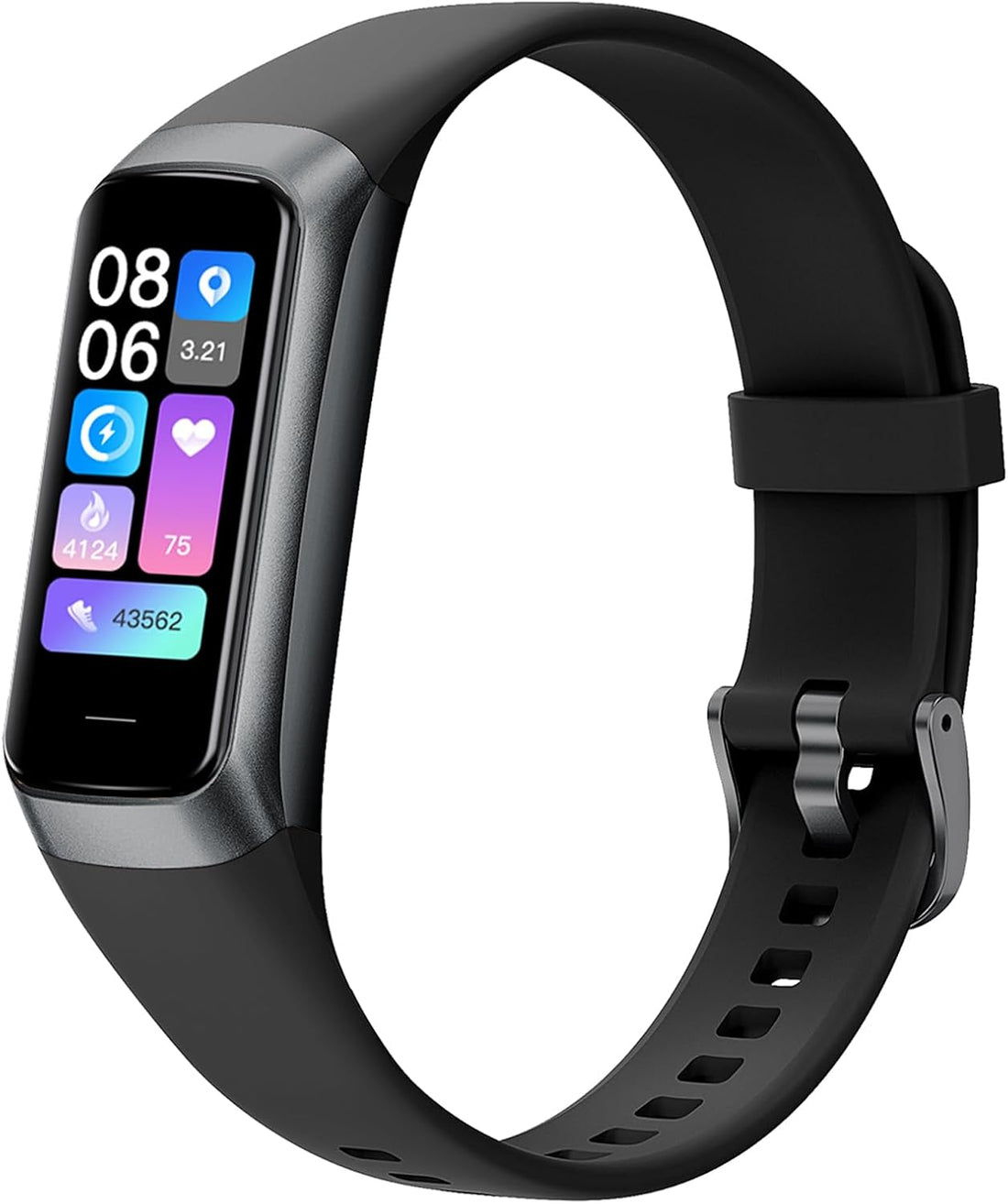 Keep Health Fitness Trackers for Women Men, Amoled Fitness Tracker for Android&amp;Ios, Alarm Stopwatch Fitness Tracker with Blood Pressure Monitor, Calories Burned IP68 Waterproof Fitness Step Tracker