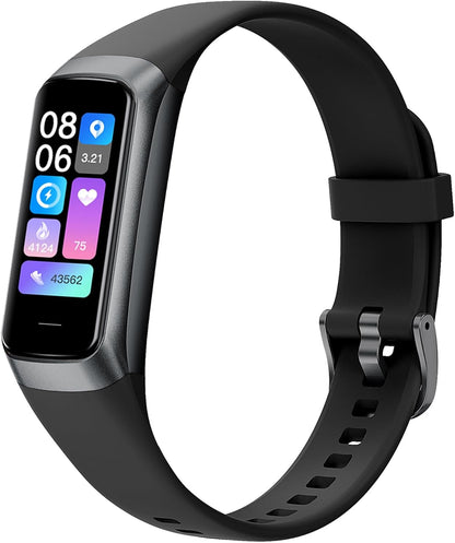 Keep Health Fitness Trackers for Women Men, Amoled Fitness Tracker for Android&amp;Ios, Alarm Stopwatch Fitness Tracker with Blood Pressure Monitor, Calories Burned IP68 Waterproof Fitness Step Tracker