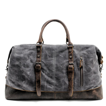 Men Travel Bags M Hand Luggage Bags Canvas Leather Travel Duffel Bags Shoulder Bags Large Capacity Weekend Overnight