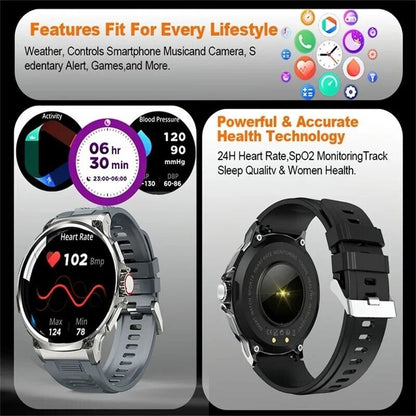 1.85&quot; Ultra HD Smartwatch GPS Bluetooth Call Health Monitoring Watch Gym Gift