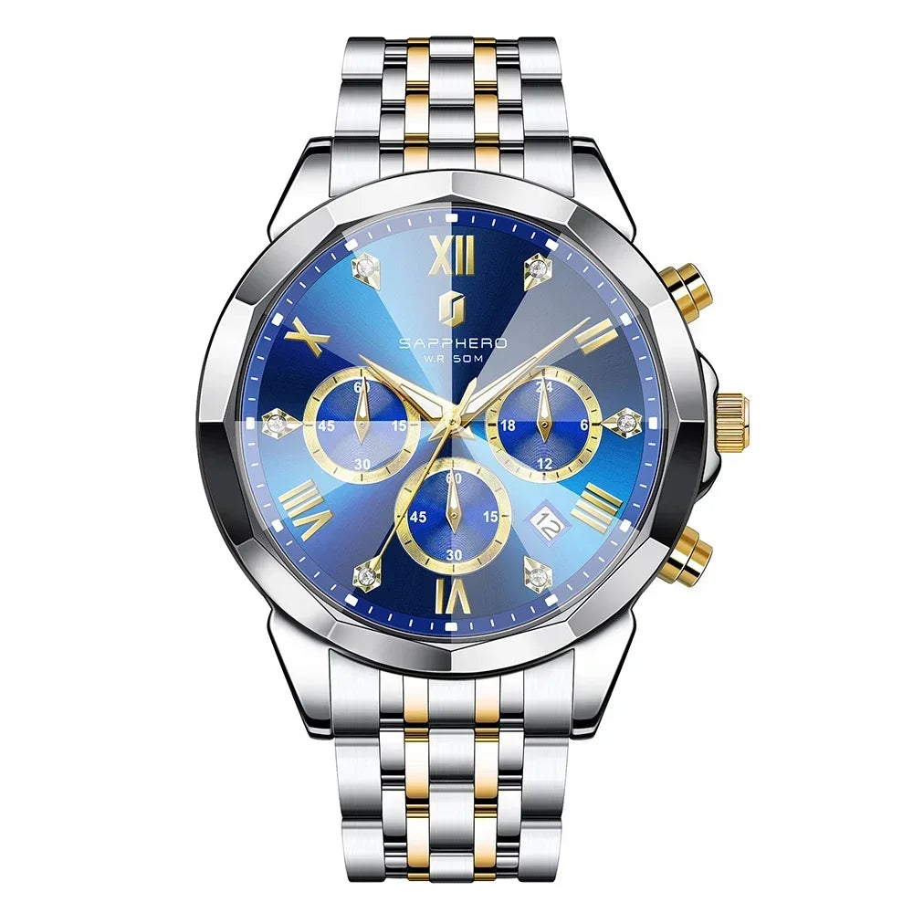Men Watch Diamond Mirror Luxury Waterproof Watch 2025 New Quartz Watch Diamond Dial Clock Gift Wristwatch Reloj Hombr