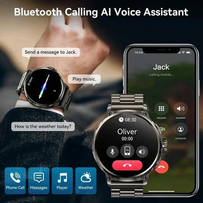 1.85&quot; Ultra HD Smartwatch GPS Bluetooth Call Health Monitoring Watch Gym Gift