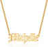 Gold Custom Name Necklace Personalized, Michelle 14K Gold Plated Personalized Name Necklace Gold Customized Necklace Jewelry Name Plate Necklace Personalized Gifts for Women Gothic Font Style