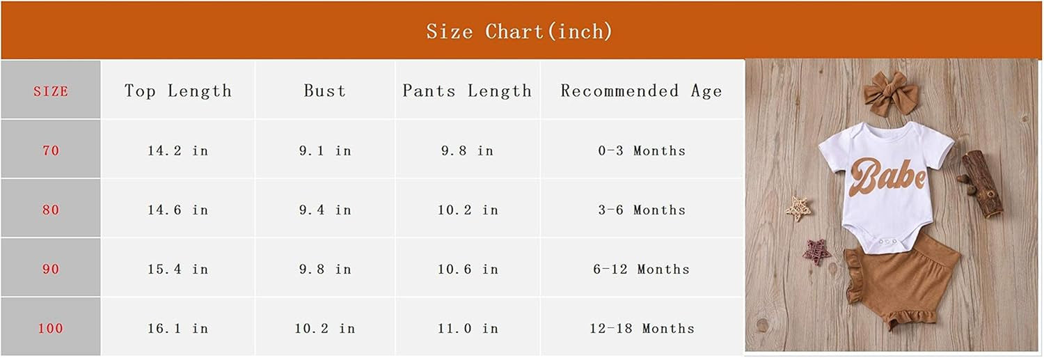 3Pcs Newborn Baby Girl Babe Printed Summer Clothes Short Sleeve Romper + Shorts + Headband Outfits 12-18 Months