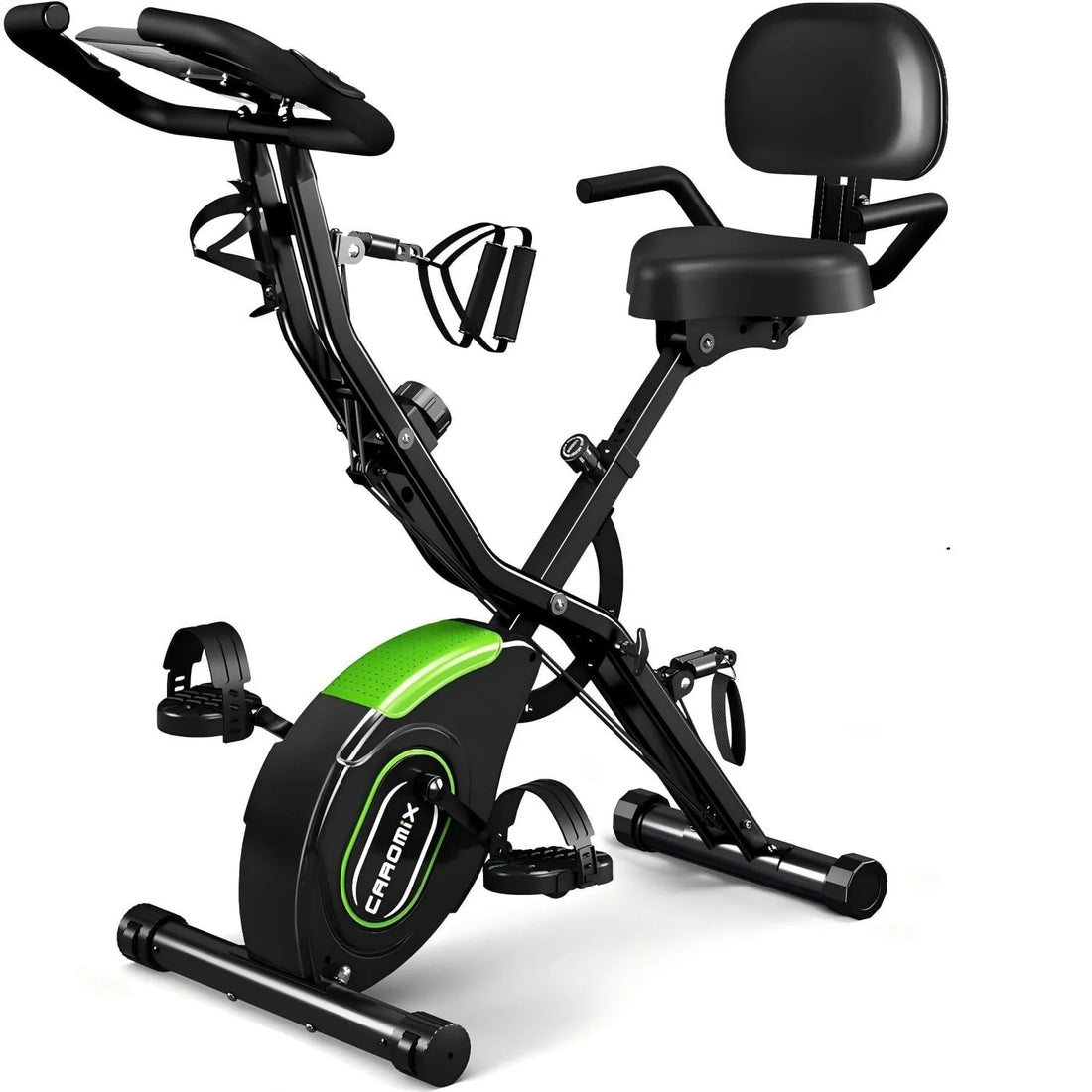 Folding Exercise Bike,5 in 1 Stationary Magnetic Cycling Bicycle Upright Indoor Cycling Bike for Home Workout,Office Exercise Equipment with 330LB Capacity
