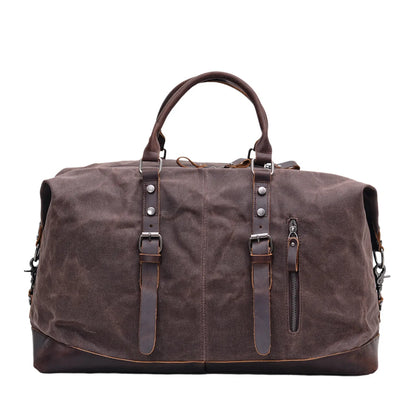 Men Travel Bags M Hand Luggage Bags Canvas Leather Travel Duffel Bags Shoulder Bags Large Capacity Weekend Overnight