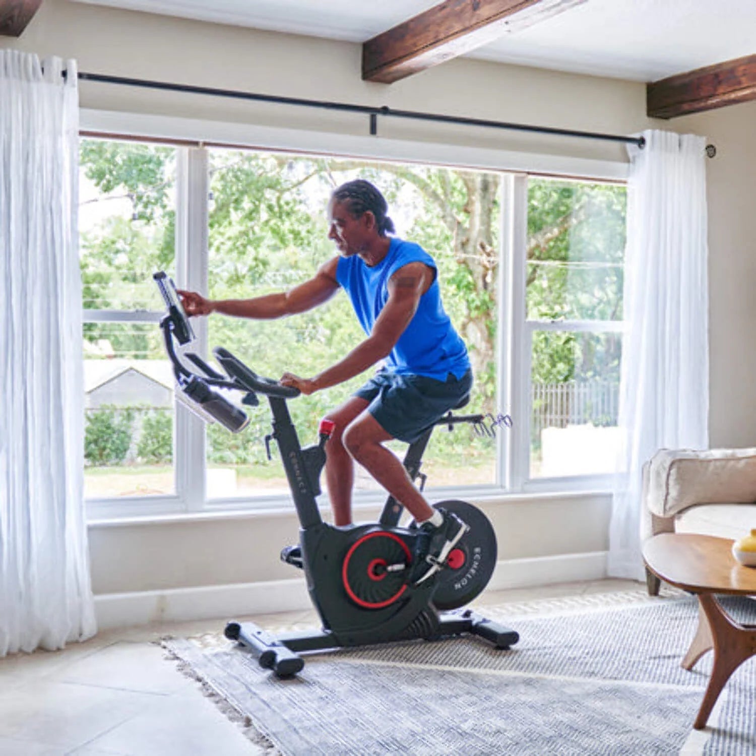 Connect EX-5 Smart Bike, Bluetooth, Adjustable Handlebars, 32 Resistance Levels