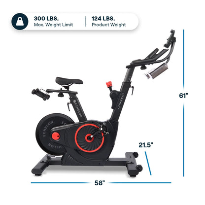 Connect EX-5 Smart Bike, Bluetooth, Adjustable Handlebars, 32 Resistance Levels