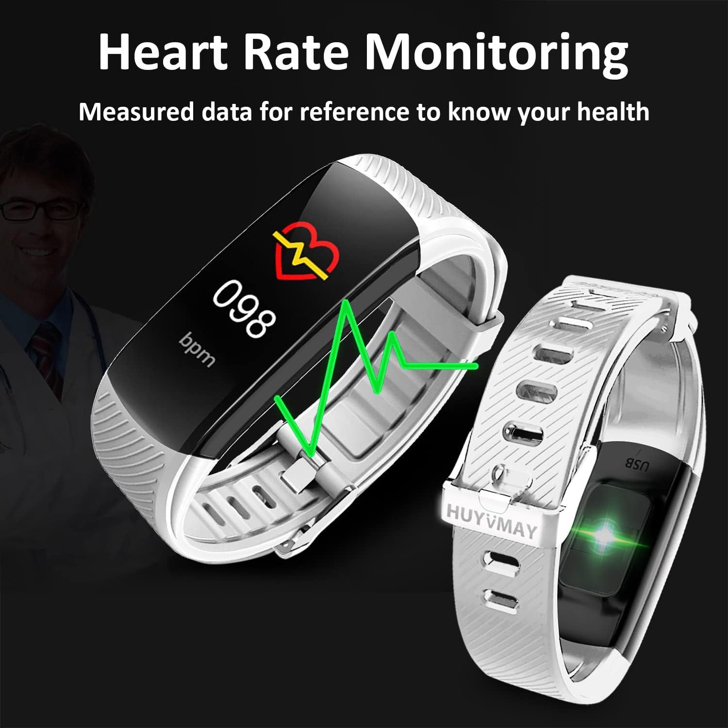 Fitness Tracker with 2 Watch Bands, Waterproof Activity Tracker for Women Men and Teens, Health Tracker Smartwatch with Heart Rate Monitor Sleep Tracker Pedometer Call &amp; Message Notification